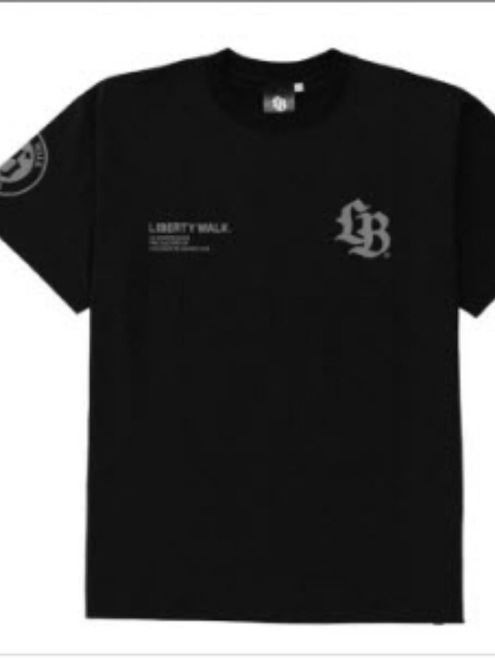 NWOT Mens Liberty Walk Black Gray (Item-55) Works JDM Style Graphic T-Shirt L